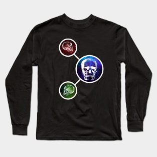 Triple Skull Long Sleeve T-Shirt